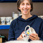 Mia Sarosi at work in her studio 2018